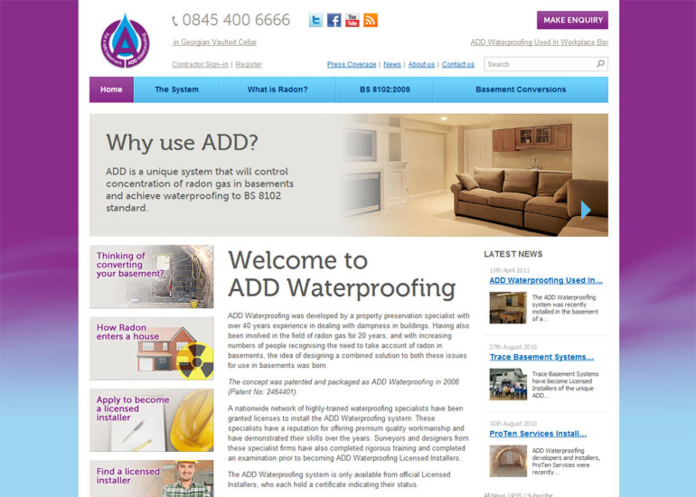Add Waterproofing Homepage - Add Waterproofing