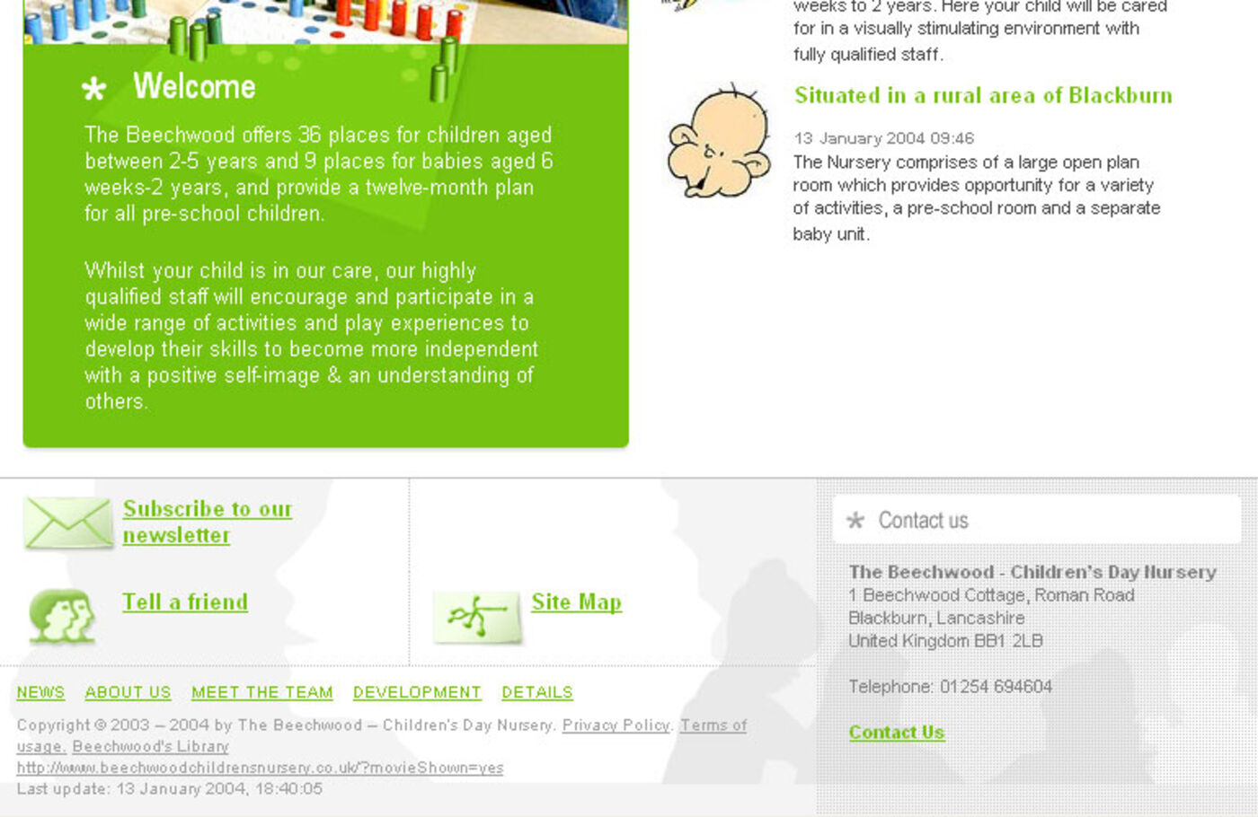 Beechwood Childrens Nursery Homepage footer