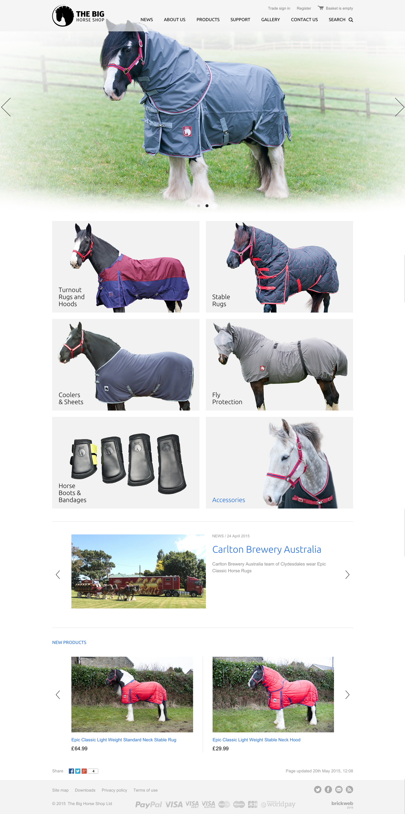 The Big Horse Shop Home page