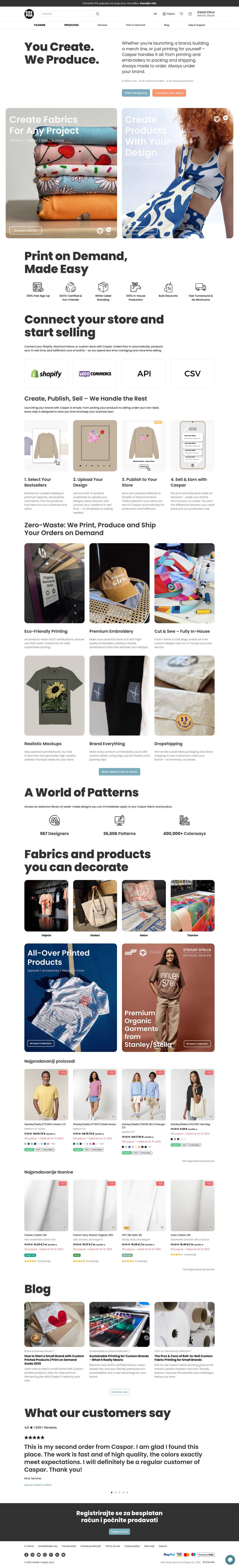 Caspar Create Homepage