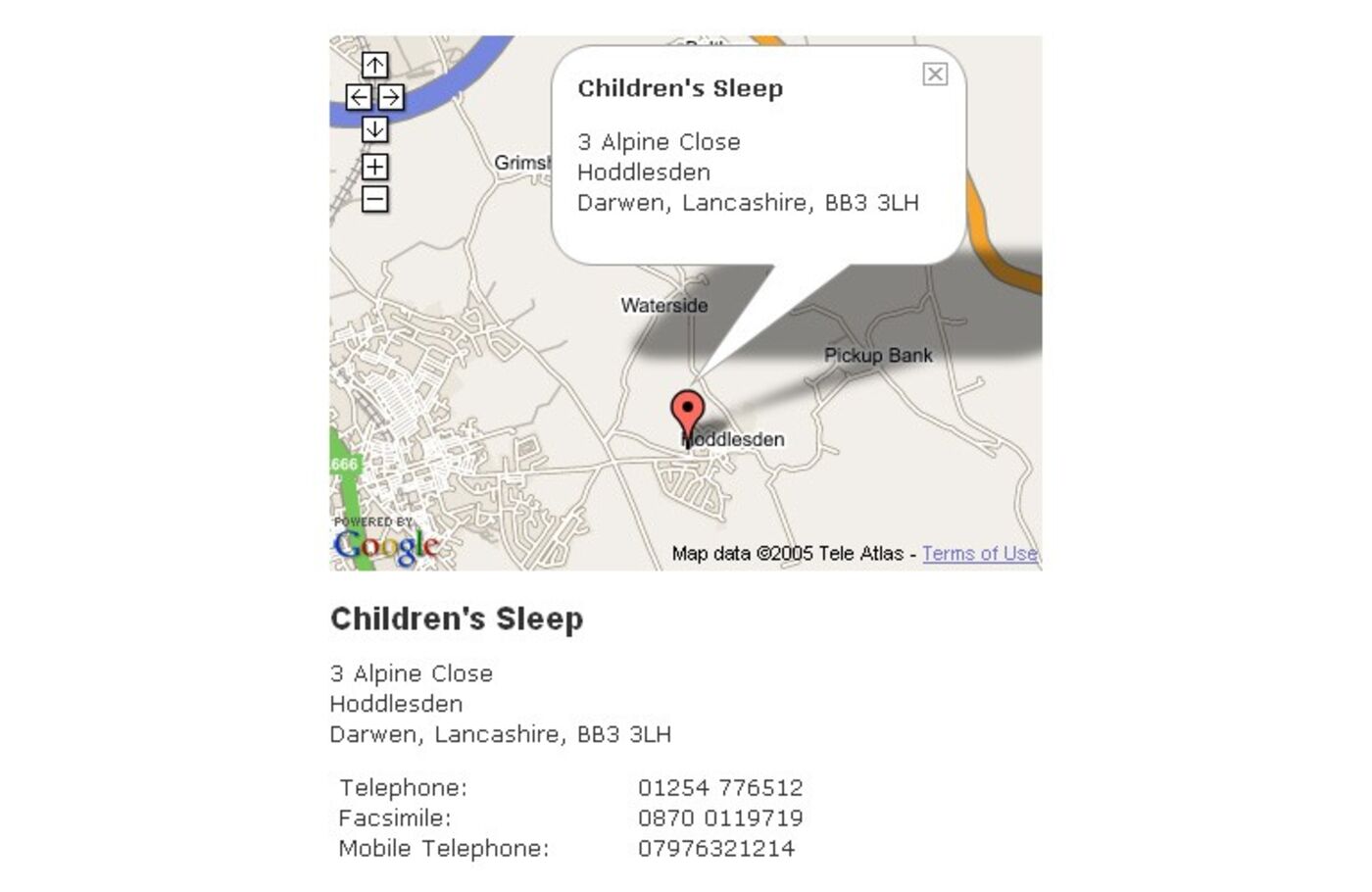 Childrens Sleep Contact details