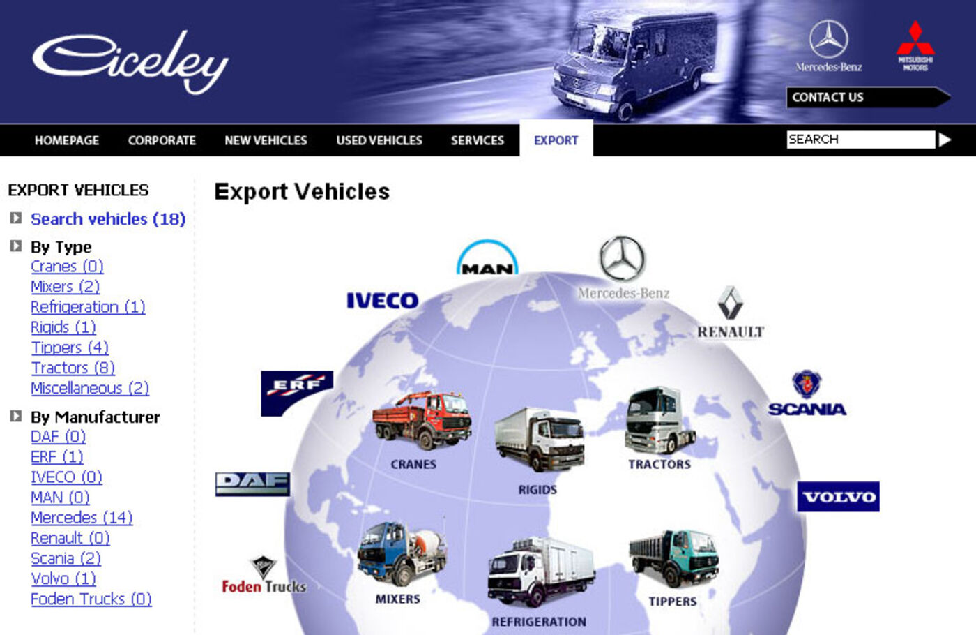 Ciceley Export vehicles