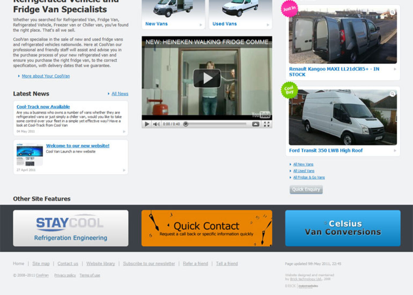 Cool Van Homepage footer - Cool Vans