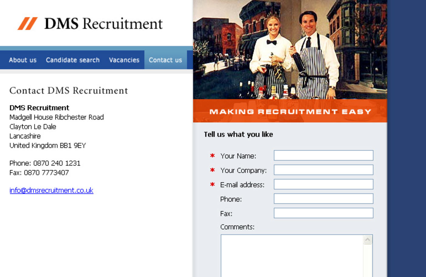 DMS Recruitment Contact us