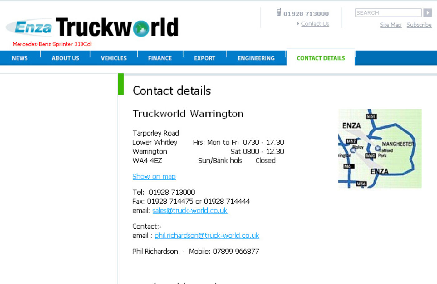 Enza's Truck World Contact details