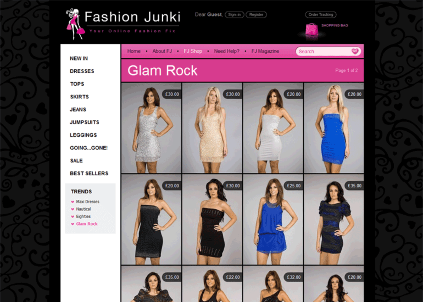 Fashion Junki Trends Glam Rock