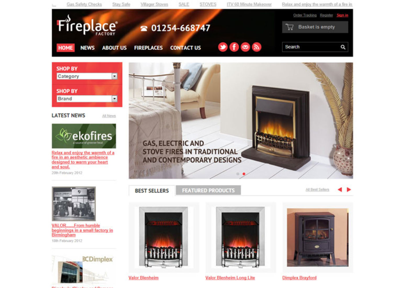 The Fireplace Factory Home page