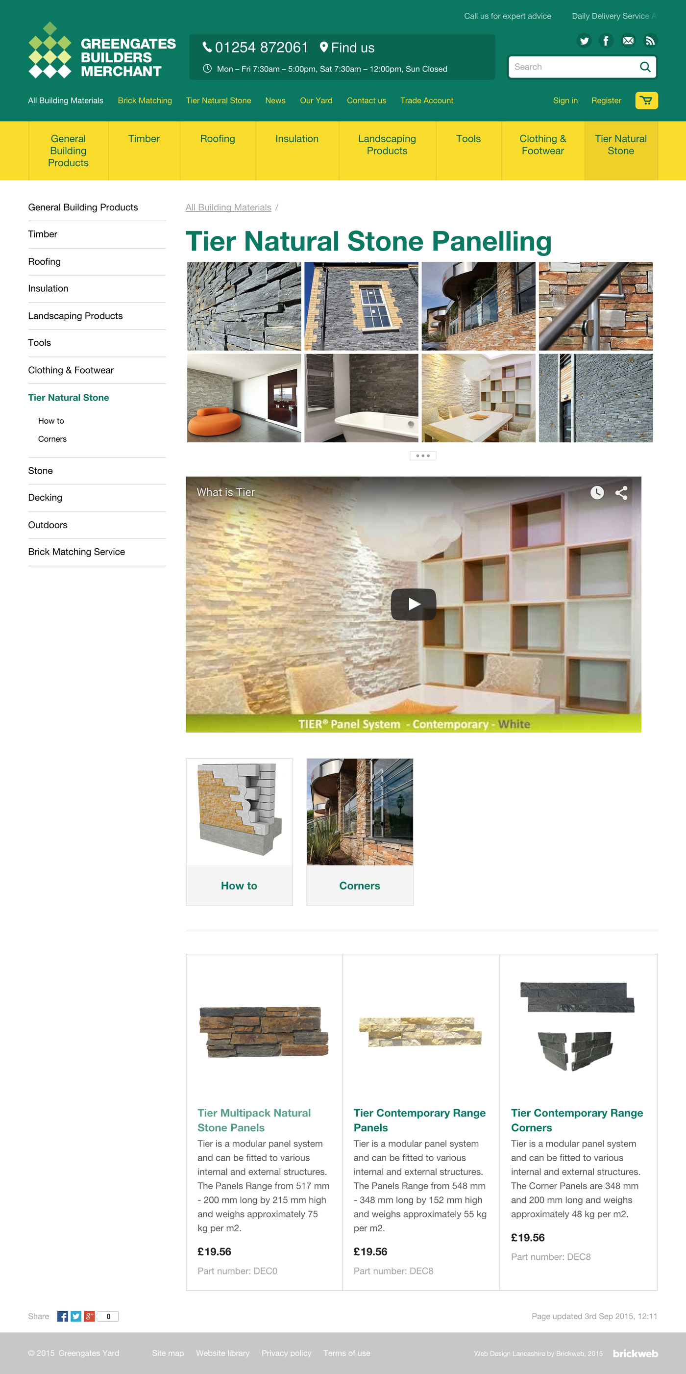 Greengates Builders Merchants (2015) Products