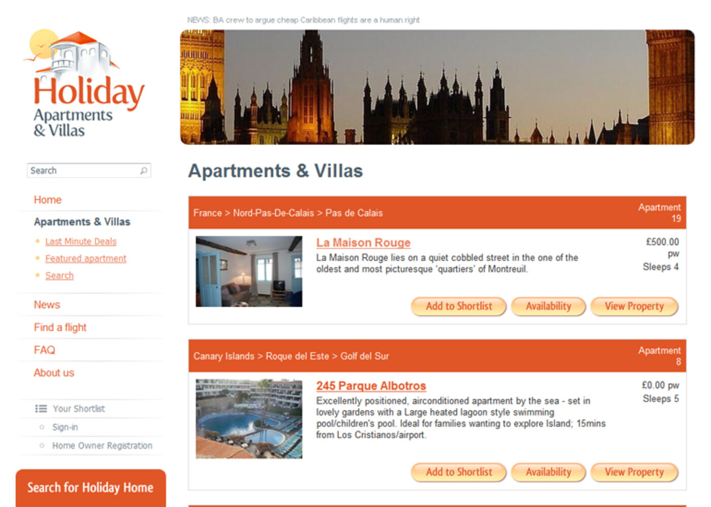 Holiday Apartments & Villas Apartments & Villas