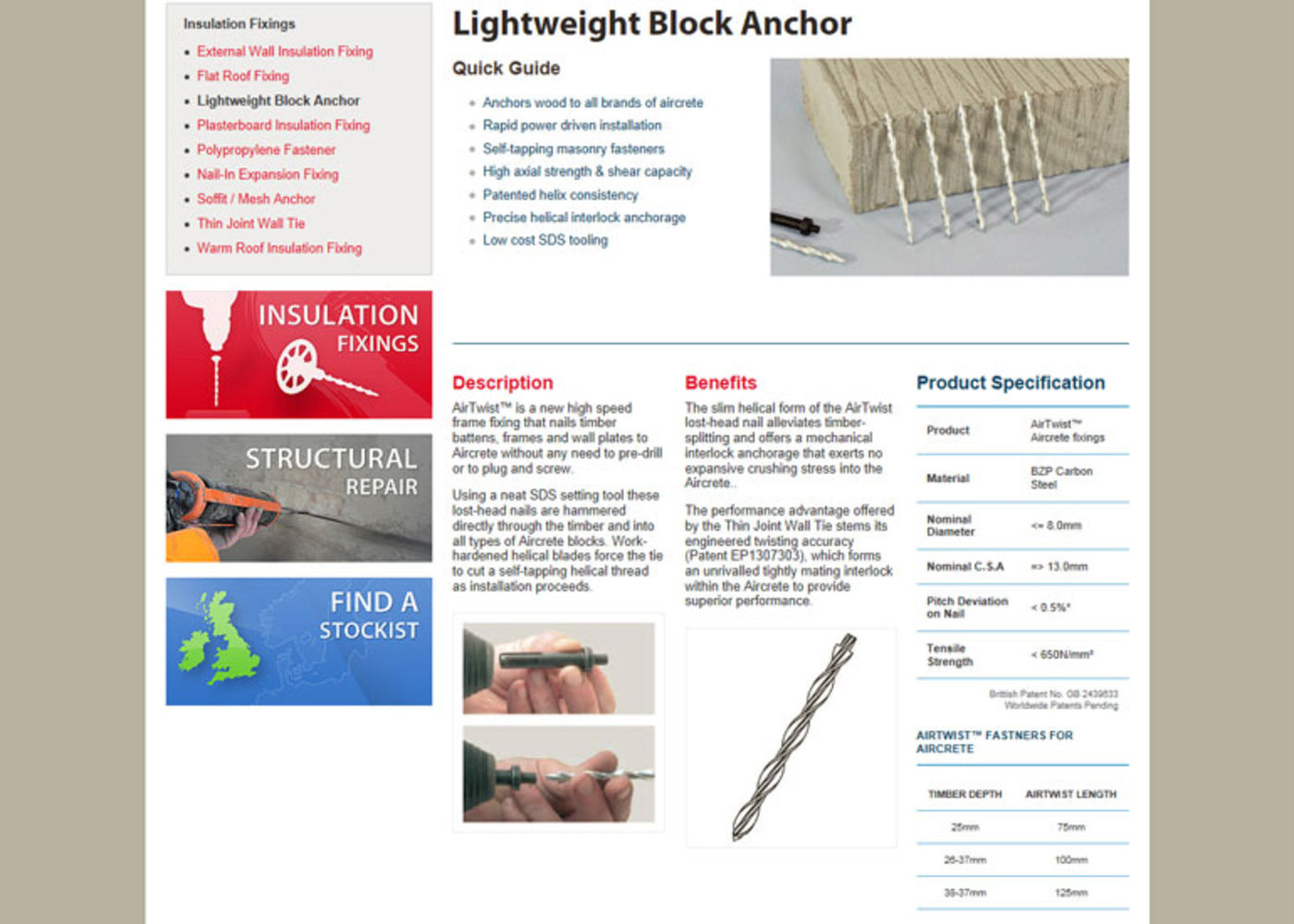 InSoFast Product Specification