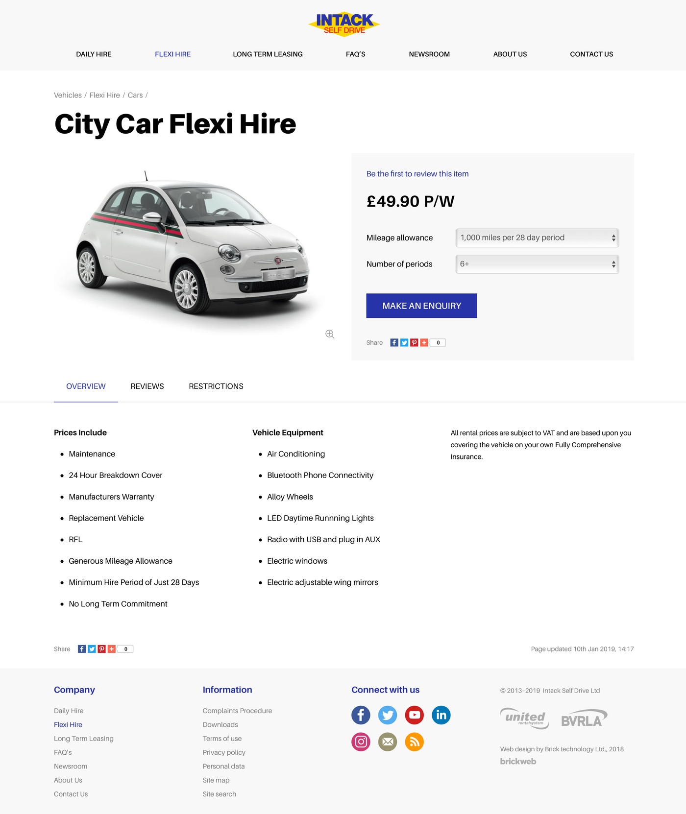 Intack Self Drive Product - Car Hire