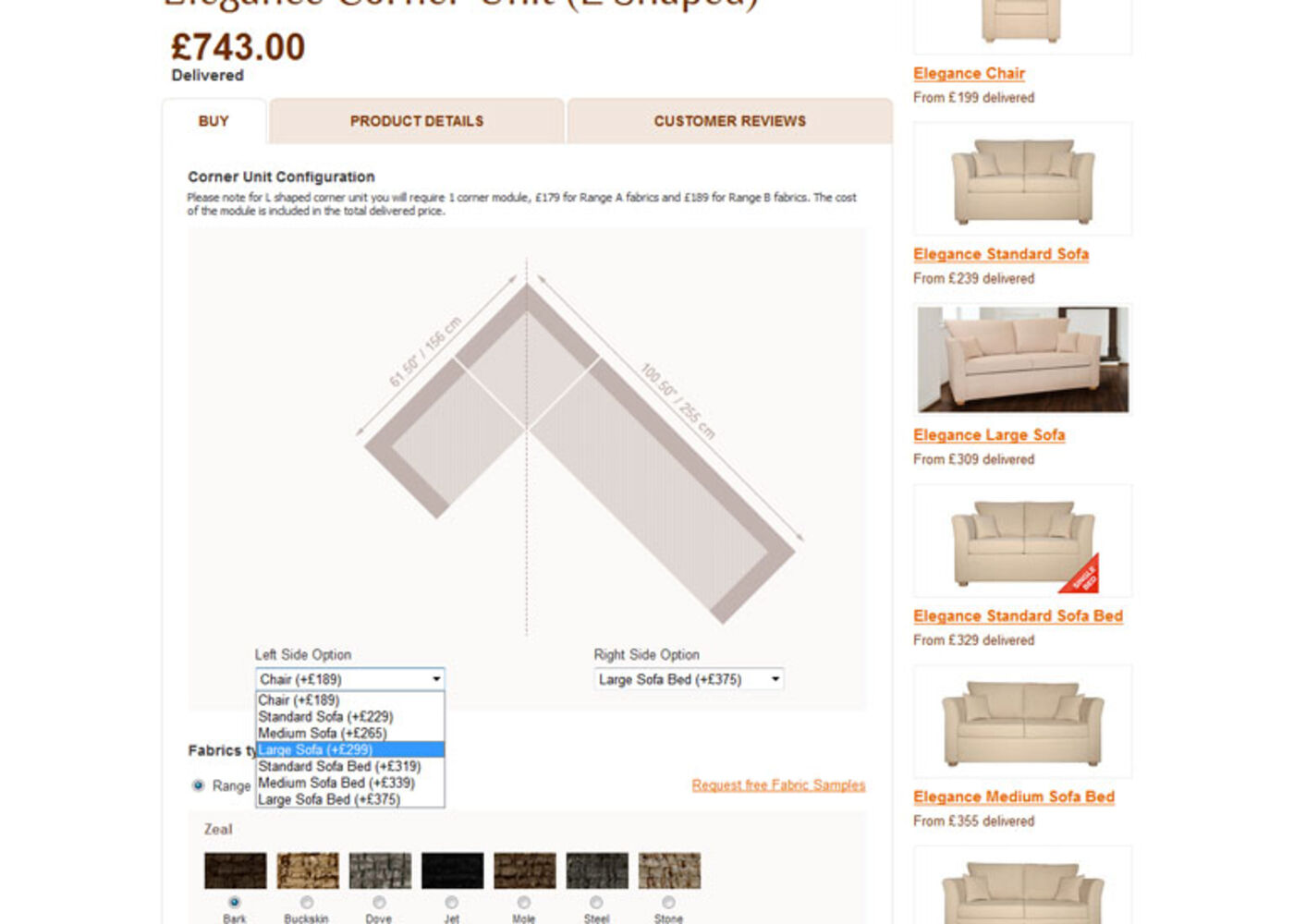 Select a Sofa (2011) Sofas (L-Shaped)