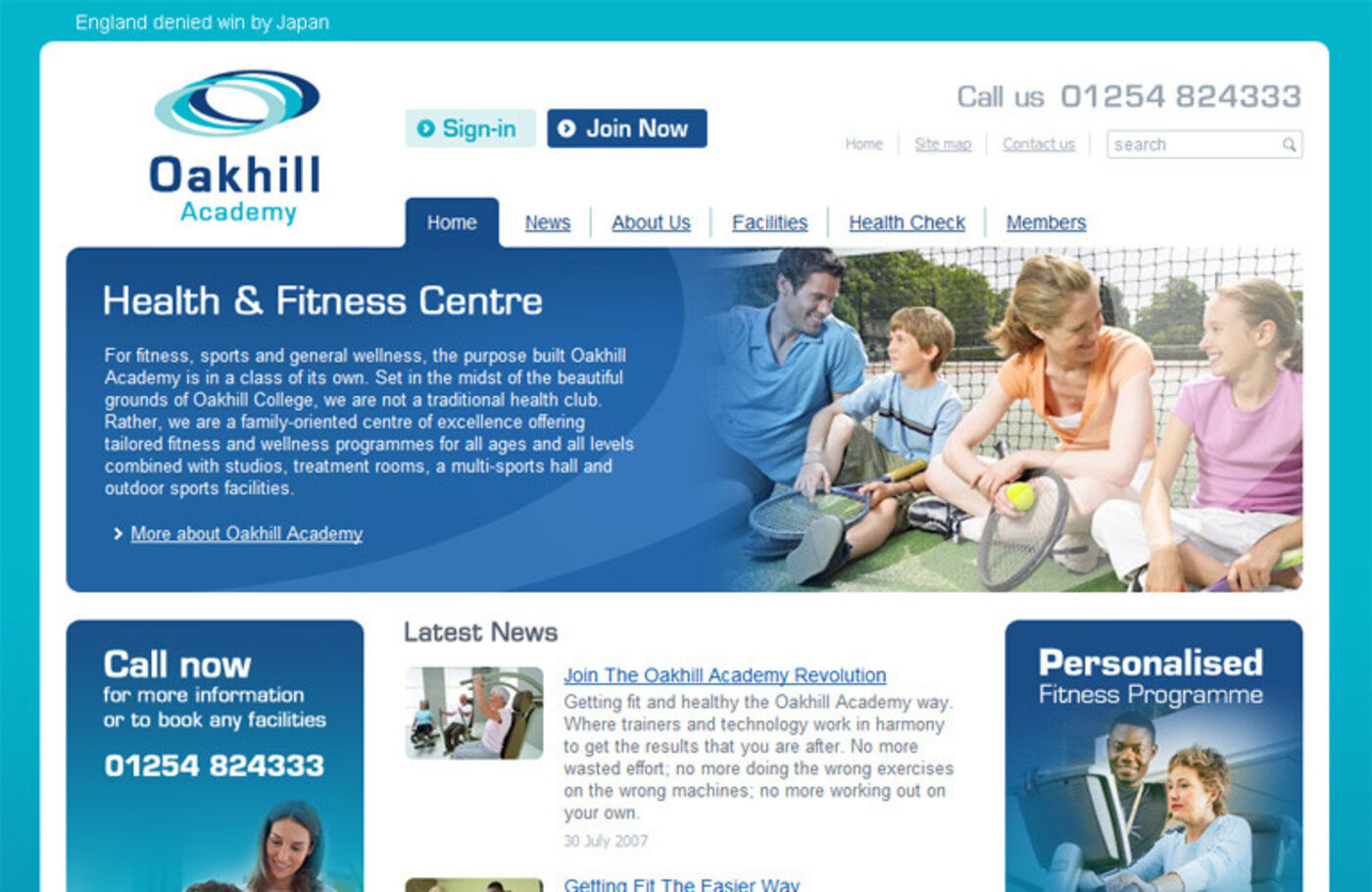 Oakhill Academy Homepage header