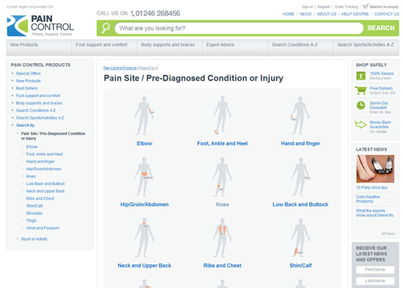 Pain Control Pain Site