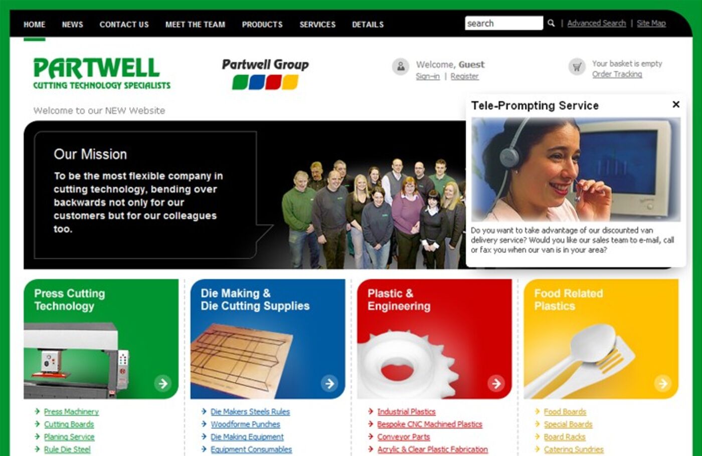 Partwell Group (2006) Homepage