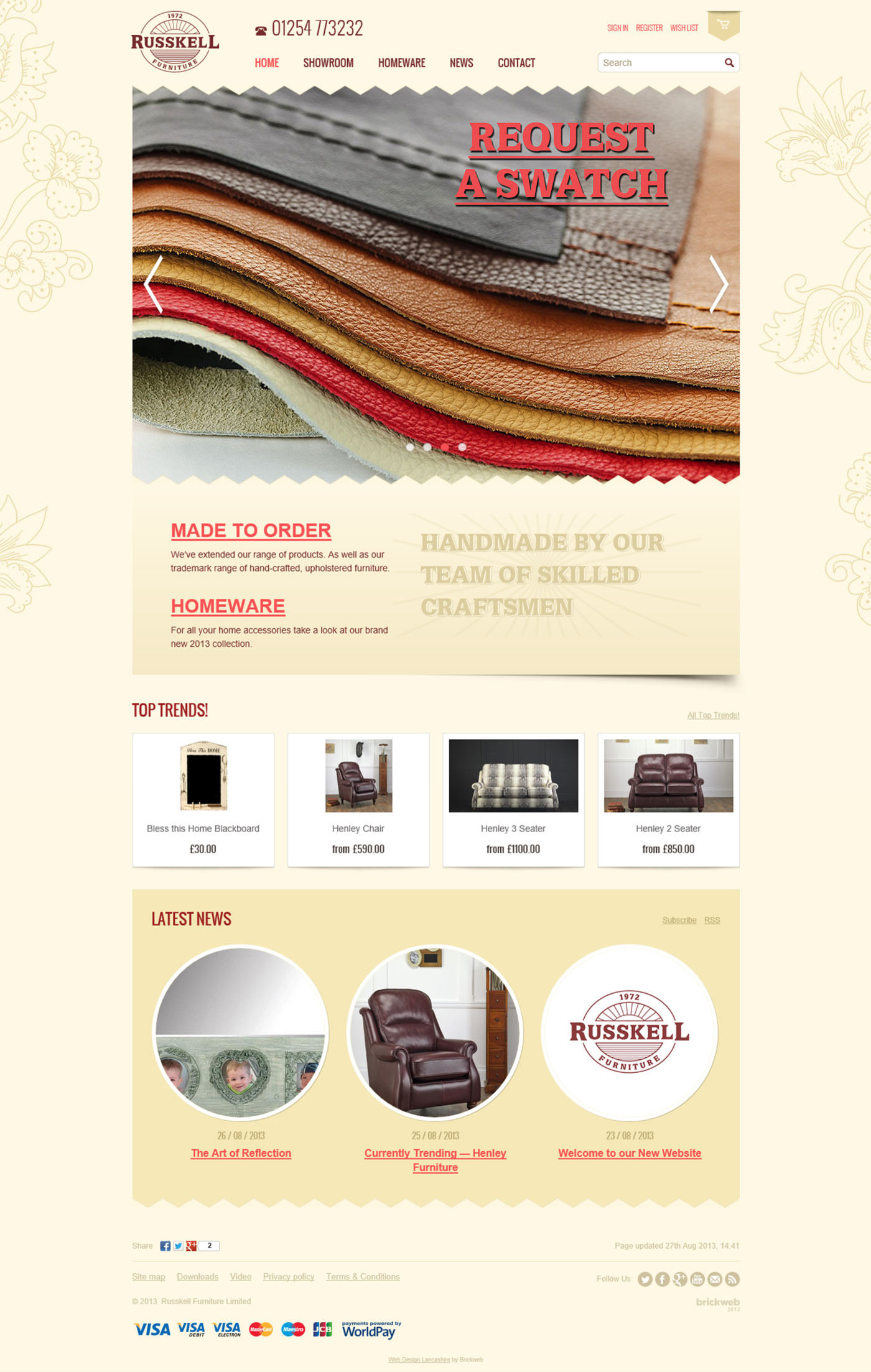 Russkell Furniture Home page