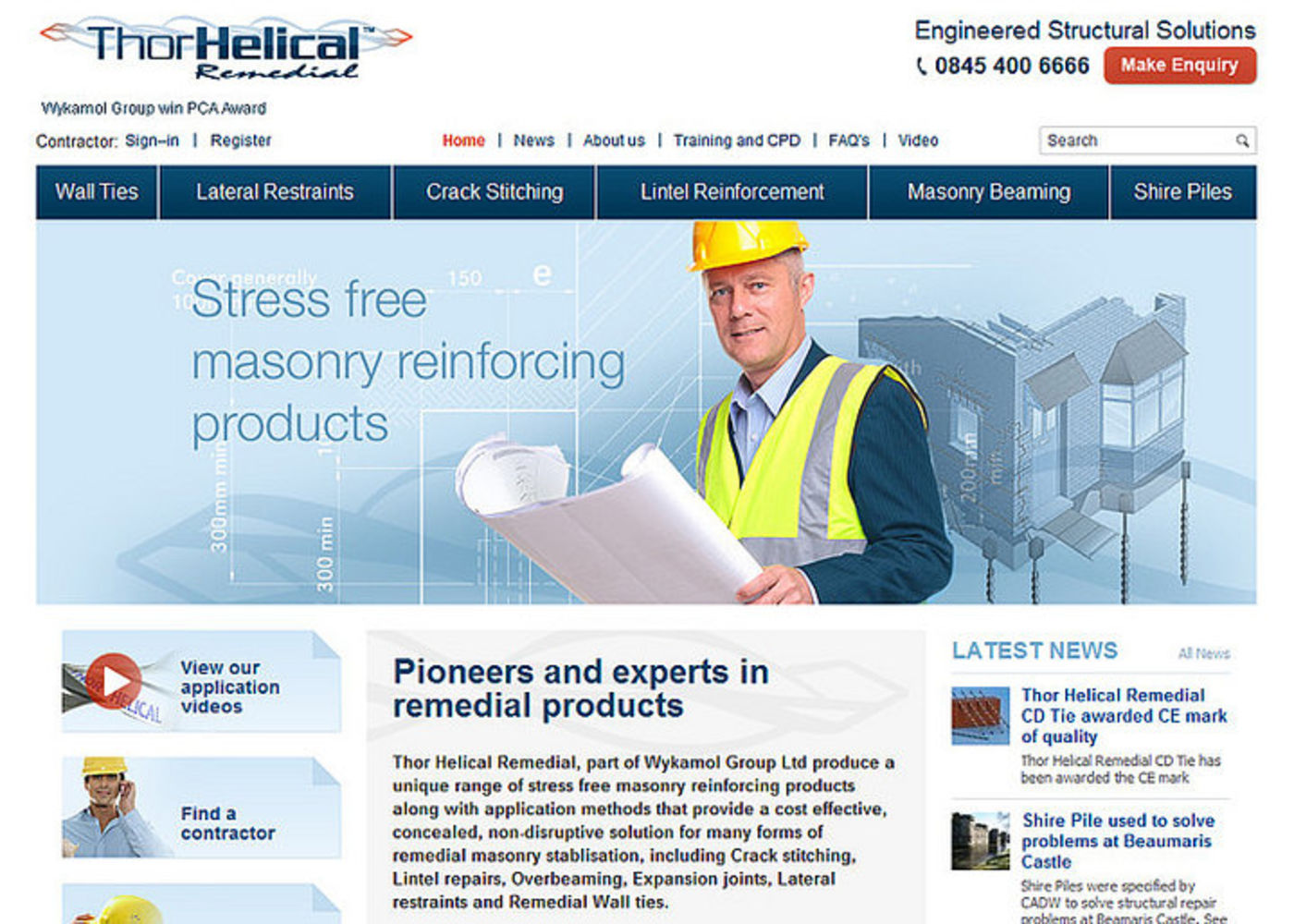 Thor Helical Remedial Homepage header