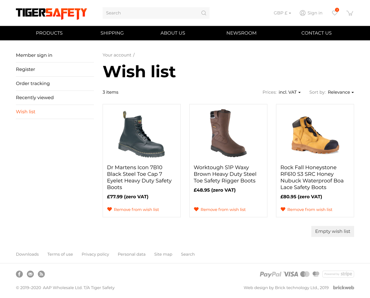 Tiger Safety Wish list