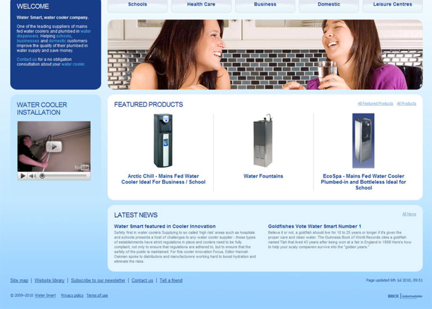 Water Smart Homepage footer